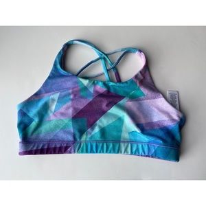 Athleta Girl Upbeat Sports Bra Purple Prism XL 14